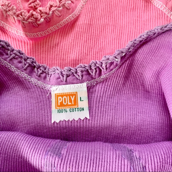 Boutique Crochet. Ribbed Tank Tops PINK & PURPLE - Picture 7 of 8